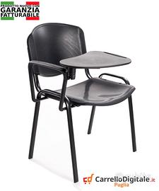 Sedie riunione conferenza +scrittoio plastica nera