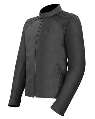 giacca in Pelle Uomo Gasoline VERACITY Nero