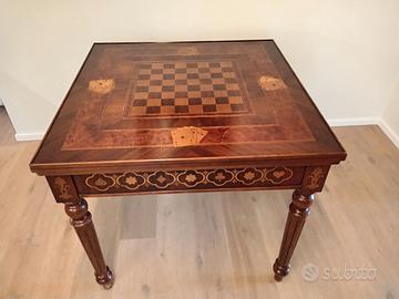 TAVOLO DA GIOCO antiquariato, vero legno, primi 90
