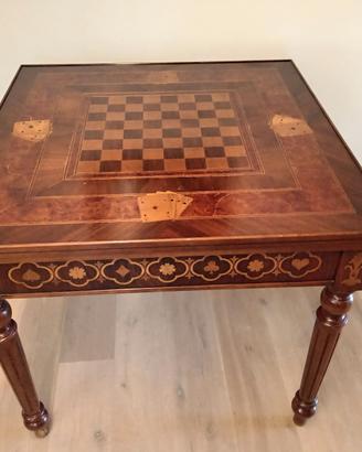 TAVOLO DA GIOCO antiquariato, vero legno, primi 90