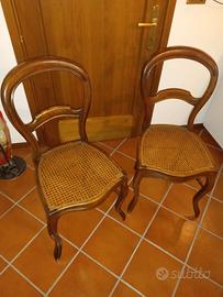 sedie in noce del 700