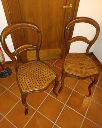 sedie in noce del 700