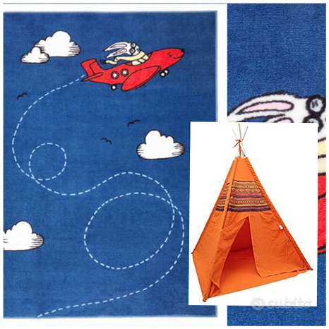 Tappeto bambini + tenda indiani (camera giochi)
