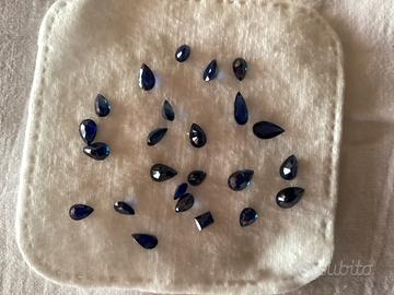 24 gocce di zaffiri blu  tot 3,27 g