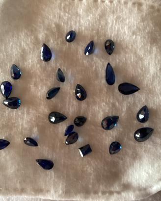 24 gocce di zaffiri blu  tot 3,27 g