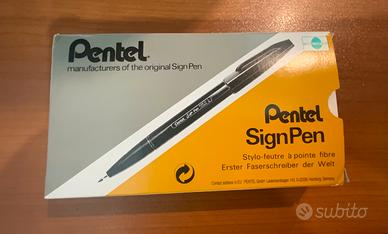 14 penne Pentel Sign S520 nero/arancio/rosa nuove