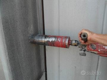 Foro su parete con carotatrice 