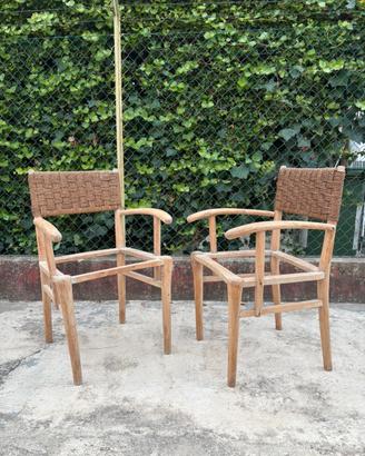 Coppia sedie anni 40 Bega