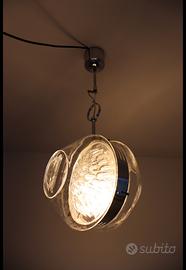 Lampadario Murano e ottone anni '60