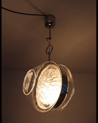 Lampadario Murano e ottone anni '60