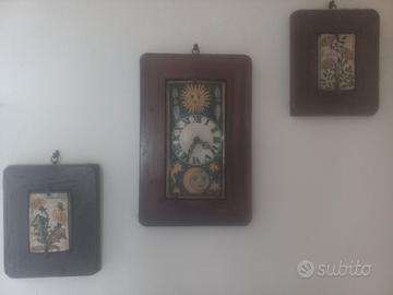Set con orologio in ceramica e legno massiccio(noc