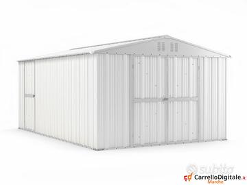 Box capanno acciaio lamiera 327x459cm bianco