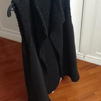 gilet in camoscio nero