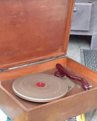 giradischi 45 giri custodia in legno anni 50/60