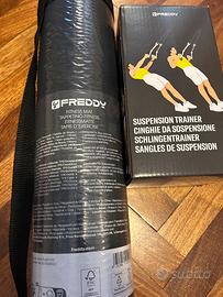 Freddy tappetino fitness e cinghie sospensione
