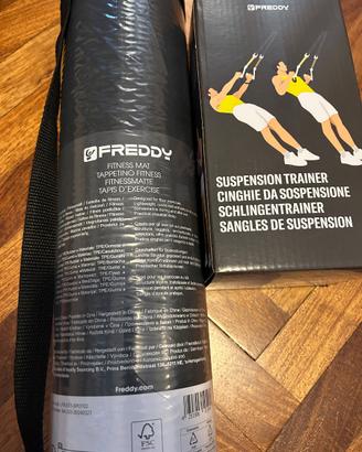 Freddy tappetino fitness e cinghie sospensione