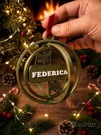 Palline di Natale 3D Personalizzate con Nome