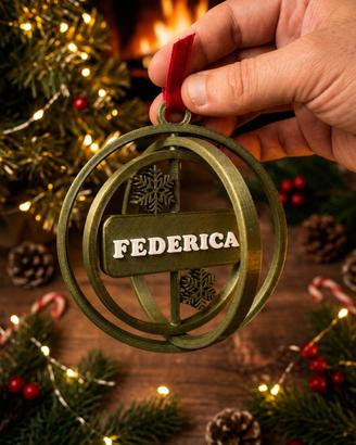 Palline di Natale 3D Personalizzate con Nome
