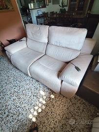 Divano 3 posti 2 sedute reclinabile elettrico