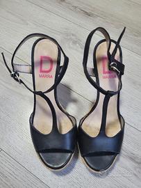 Scarpa alta blu D Marra taglia 38