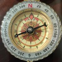 Bussola tascabile vintage in ottone impermeabile 