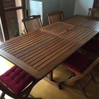 Tavolo da giardino + 8 sedie