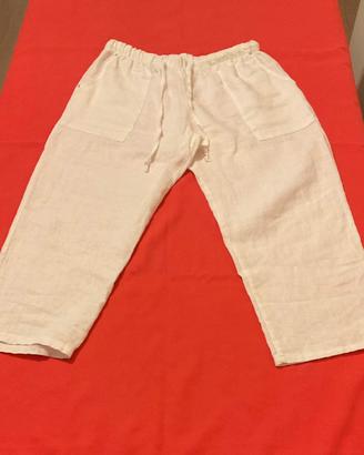 Pantalone bianco di lino
