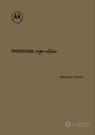 manuale utente Motorola Signature