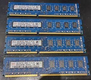 RAM SK hynix Ddr3 16Gb 4x4Gb 1600 Mhz