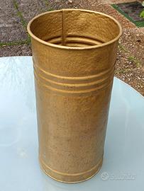 porta ombrelli rame e cestino in ottone 