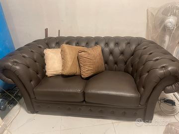 Divano chesterfield 2/3 posti antracite