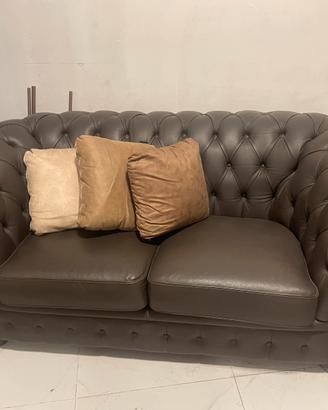 Divano chesterfield 2/3 posti antracite