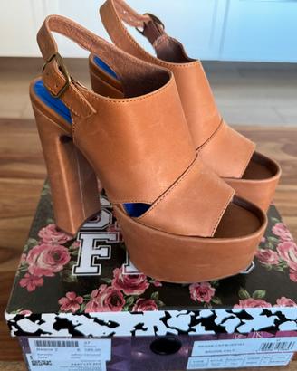 Jeffrey Campbell - Sandali platform cuoio n. 37