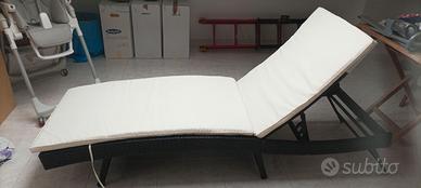 Lettino da giardino outsunny