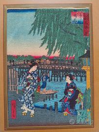 Xilografia stampa giapponese Hiroshige Ukiyo-e