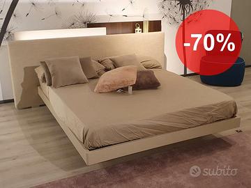 Letto moderno Fimes con testiera illuminata a led