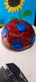 mini pallone FC Barcellona con firme stampate