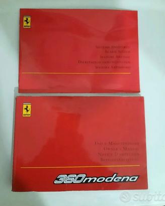 LIBRETTO USO MANUTENZIONE FERRARI 360 MODENA