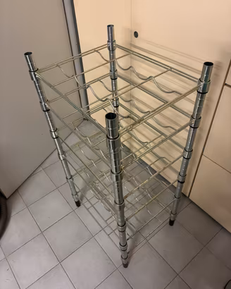 Portabottiglie ikea mod Omar galvanizzato
