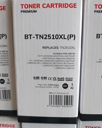 4  TONER COMPATIBILE BROTHER TN2510 XL
