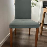 4 Sedie Bergmund Ikea con fodera verde