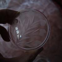 Scatola porta bon-bon cristallo. Incisoa a mano.