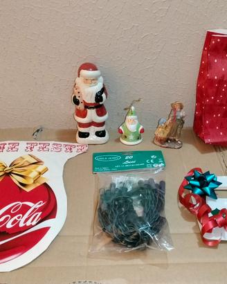 Oggetti Tema Natalizio in Blocco Albero e Presepe