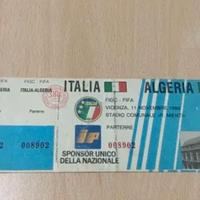 Biglietto Italia - Algeria 1989