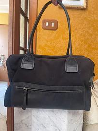 Hogan borsa vera pelle a spalla shopper nera