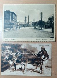 2 cartoline Albania viaggiate primi del novecento