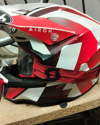 casco airoh motocross con visiera