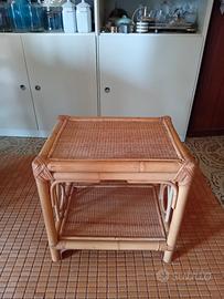 tavolino  in giunco vintage