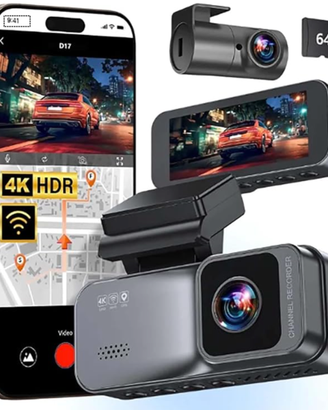 OSMO DASHCAM PRO 4K WIRELESS anteriore e posterior