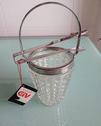 Cestello per ghiaccio vintage Kristall giv anni 70